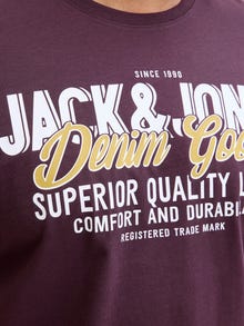 Jack & Jones Plus Size Z logo T-shirt -Plum Perfect - 12284905