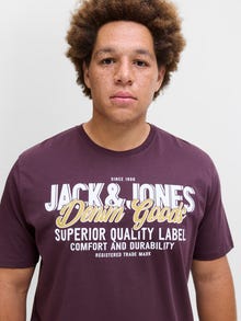 Jack & Jones Plus Size Z logo T-shirt -Plum Perfect - 12284905