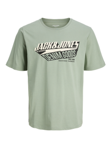 Jack & Jones Plus Size Logo T-shirt -Iceberg Green - 12284905