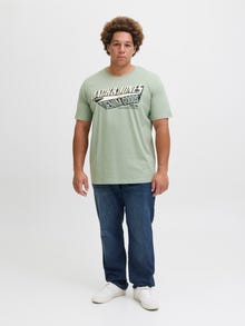 Jack & Jones Plus Size Logo T-shirt -Iceberg Green - 12284905