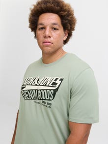 Jack & Jones Plus Size Logo T-shirt -Iceberg Green - 12284905