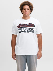 Jack & Jones Plus Size Logo T-shirt -Cloud Dancer - 12284905