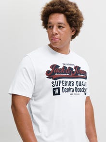 Jack & Jones Plus Size Logo T-shirts -Cloud Dancer - 12284905