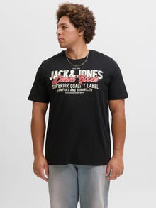 Jack & Jones Plus Size Logo T-paita -Black - 12284905