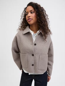 JJXX JXEVE Casaco de lã -Greige - 12284939