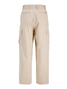 Jack & Jones Loose Fit Mid rise Junior Cargo Trousers -Moonbeam - 12285042