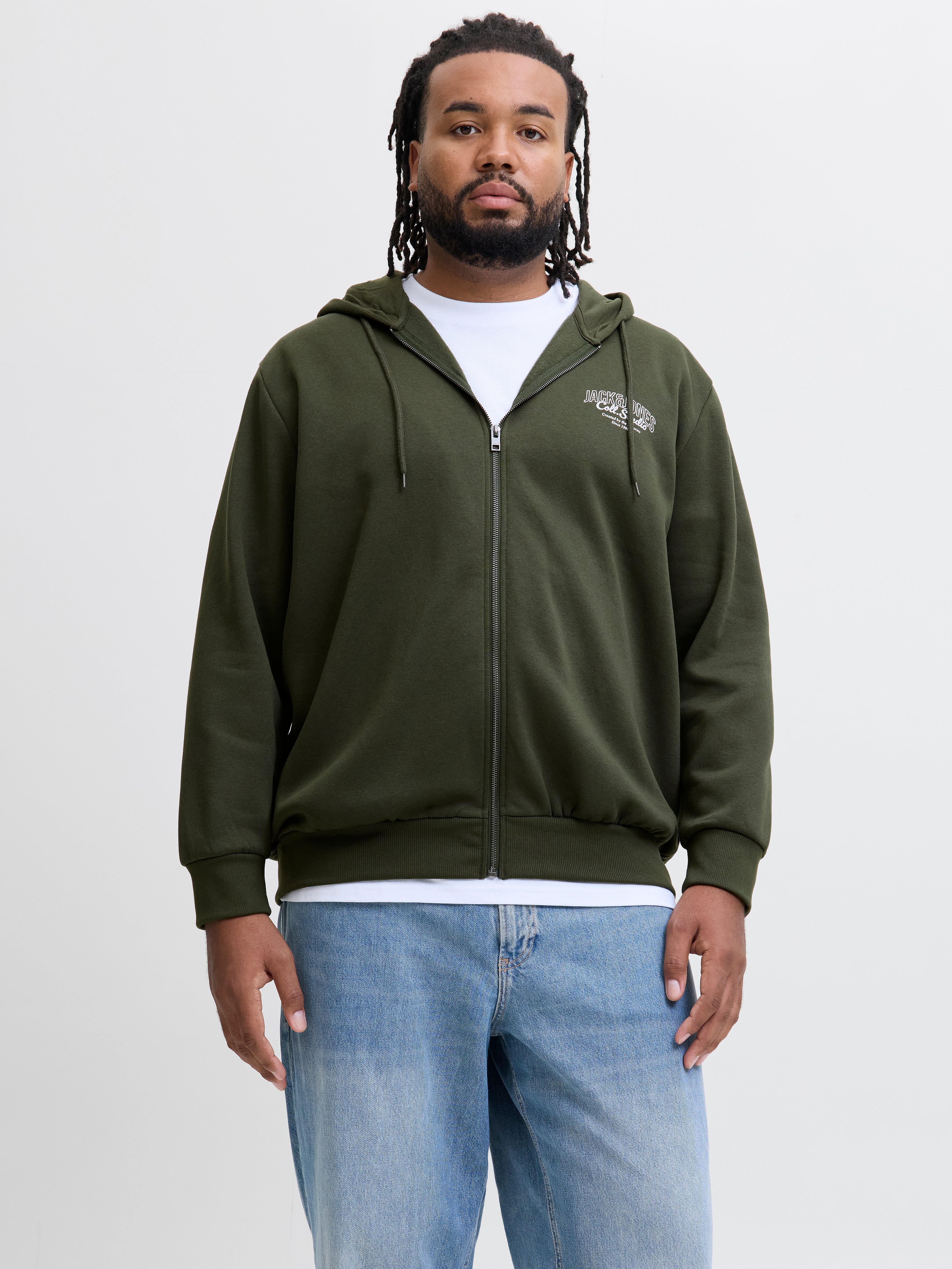 Plus Size Gedruckt Kapuzenjacke