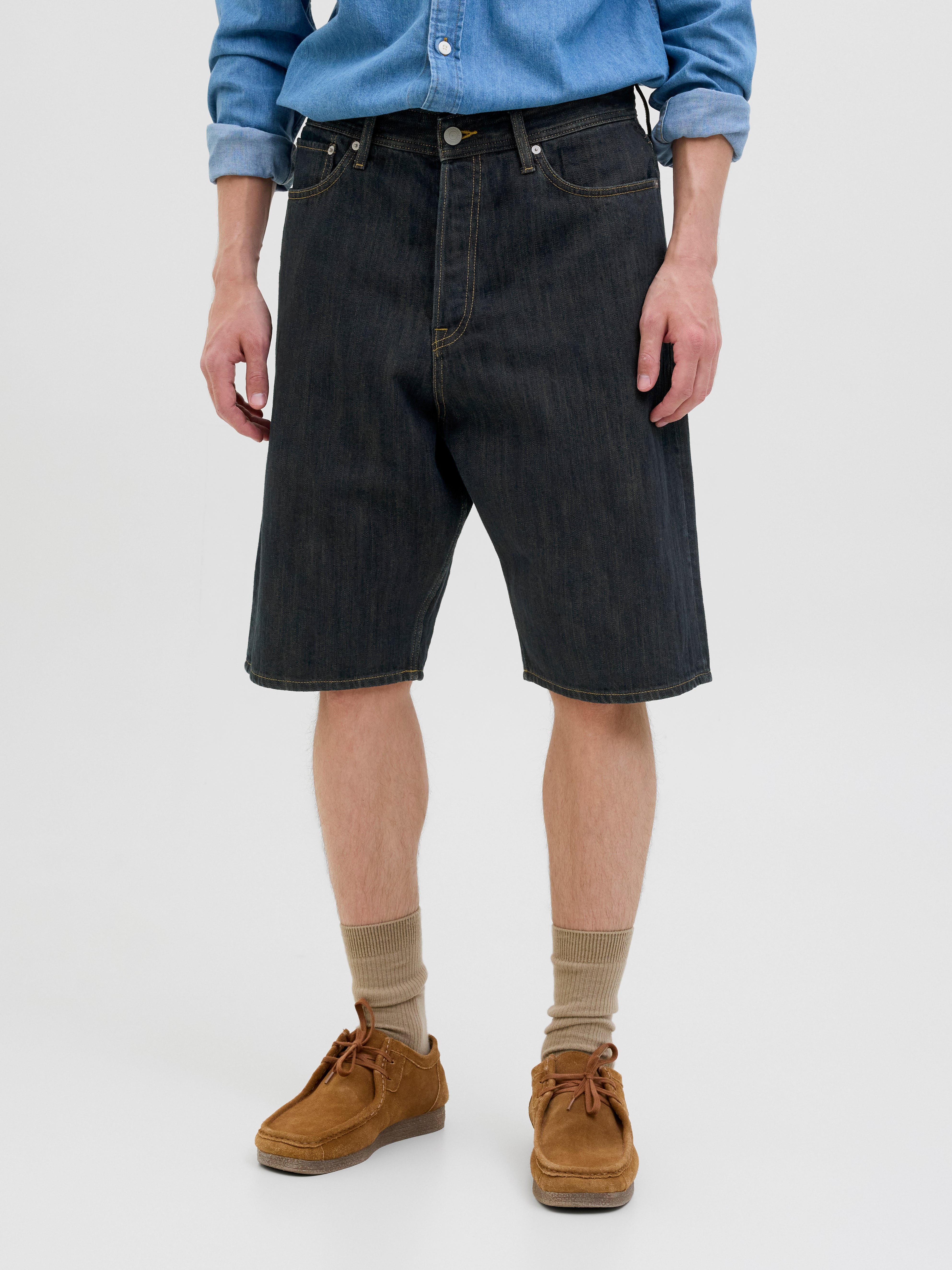 Baggy Fit Jeans-shorts