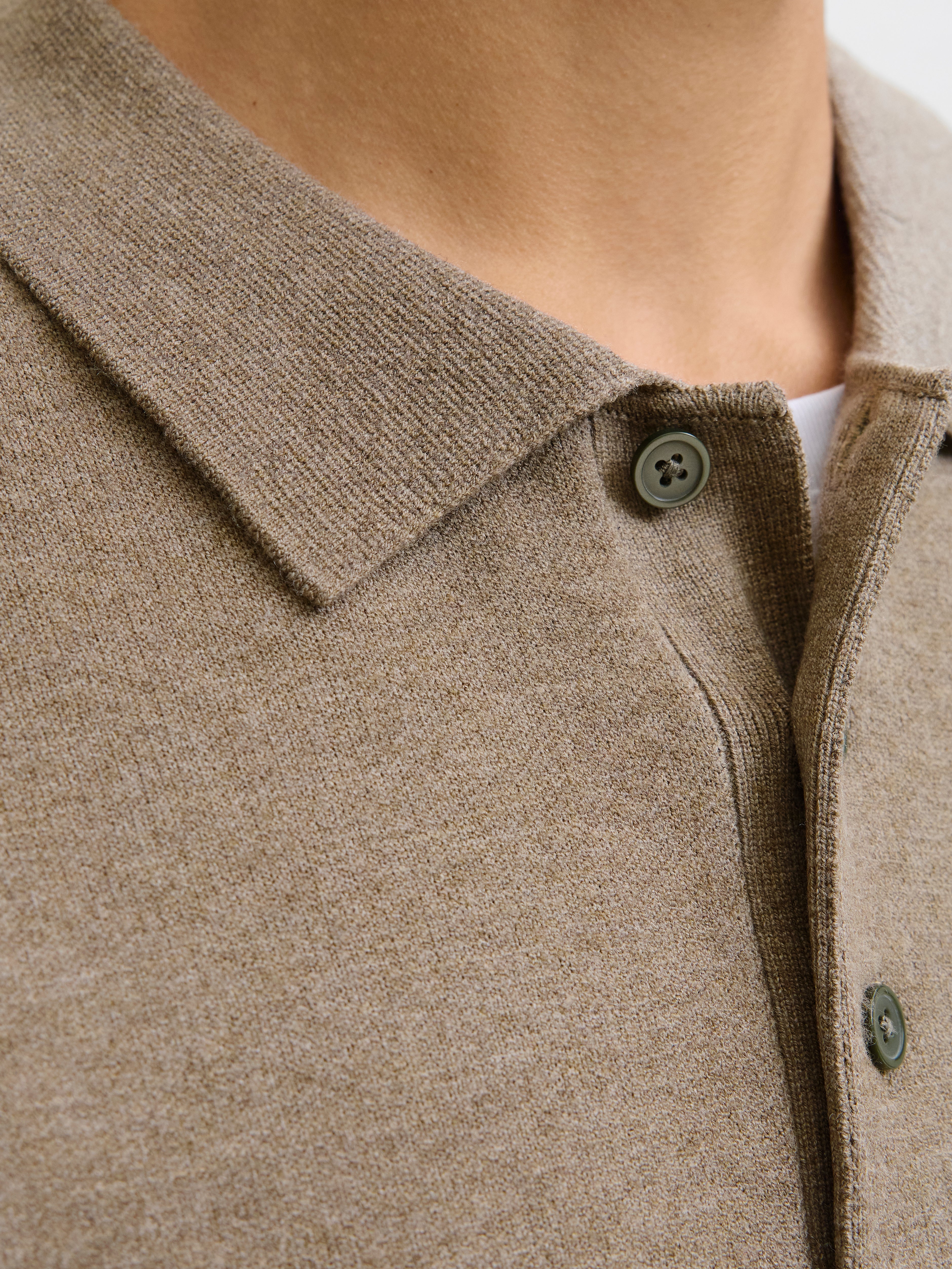 Knitted polo | Light Brown | Jack & Jones®