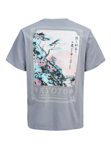 Jack & Jones Baktryck T-shirt -Tradewinds - 12285404