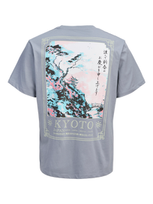 Jack & Jones Rückenprint Rundhals T-shirt -Tradewinds - 12285404
