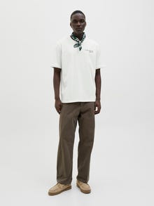 Jack & Jones Backprintet Round Neck T-shirt -Cloud Dancer - 12285406