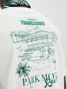 Jack & Jones T-shirt Stampa sul retro -Cloud Dancer - 12285406