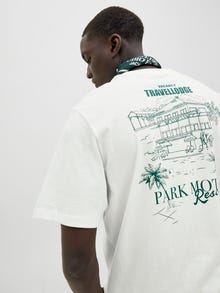Jack & Jones Takapainatus T-paita -Cloud Dancer - 12285406