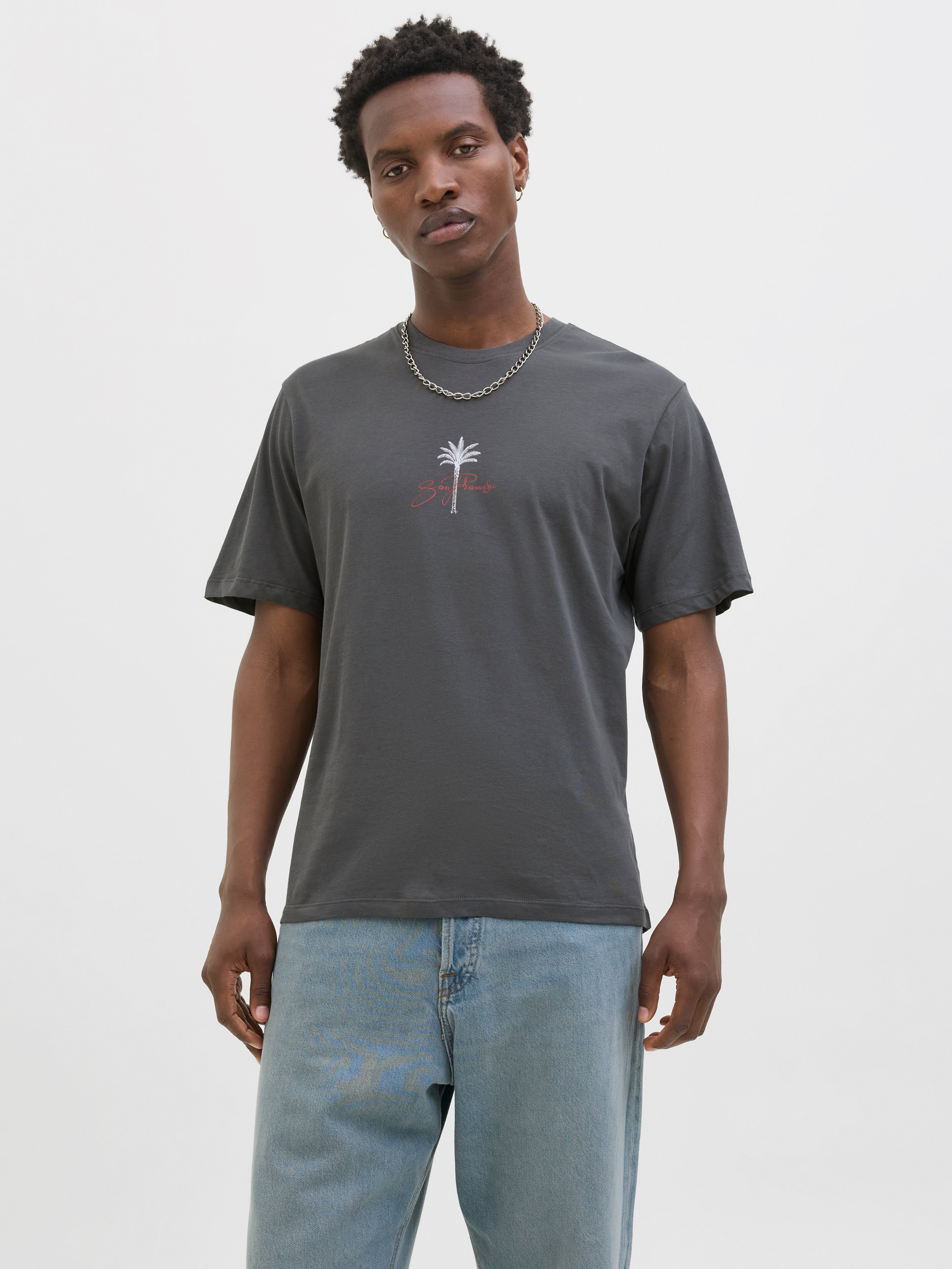 Rückenprint Rundhals T-shirt