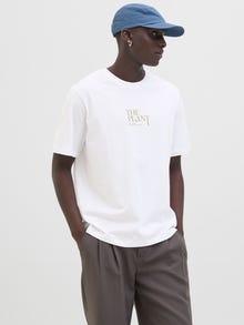 Jack & Jones Baktryck T-shirt -Bright White - 12285438