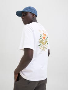 Jack & Jones Baktryck T-shirt -Bright White - 12285438