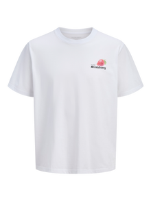 Jack & Jones Achterkant bedrukt O-hals T-shirts -Bright White - 12285452