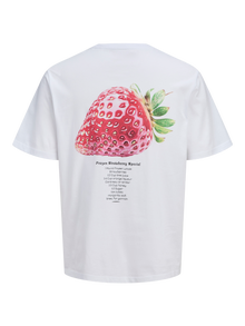 Jack & Jones Achterkant bedrukt O-hals T-shirts -Bright White - 12285452