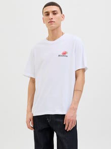 Jack & Jones Achterkant bedrukt O-hals T-shirts -Bright White - 12285452