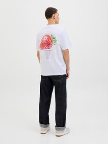 Jack & Jones Achterkant bedrukt O-hals T-shirts -Bright White - 12285452