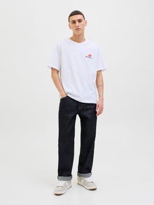 Jack & Jones Achterkant bedrukt O-hals T-shirts -Bright White - 12285452
