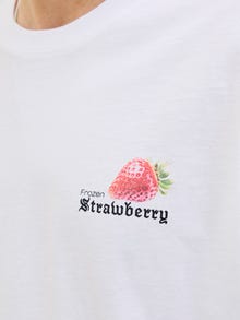 Jack & Jones Baktryck O-ringning T-shirt -Bright White - 12285452