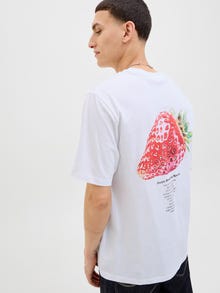 Jack & Jones Achterkant bedrukt O-hals T-shirts -Bright White - 12285452