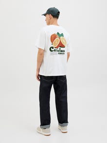 Jack & Jones Baktryck T-shirt -Cloud Dancer - 12285452