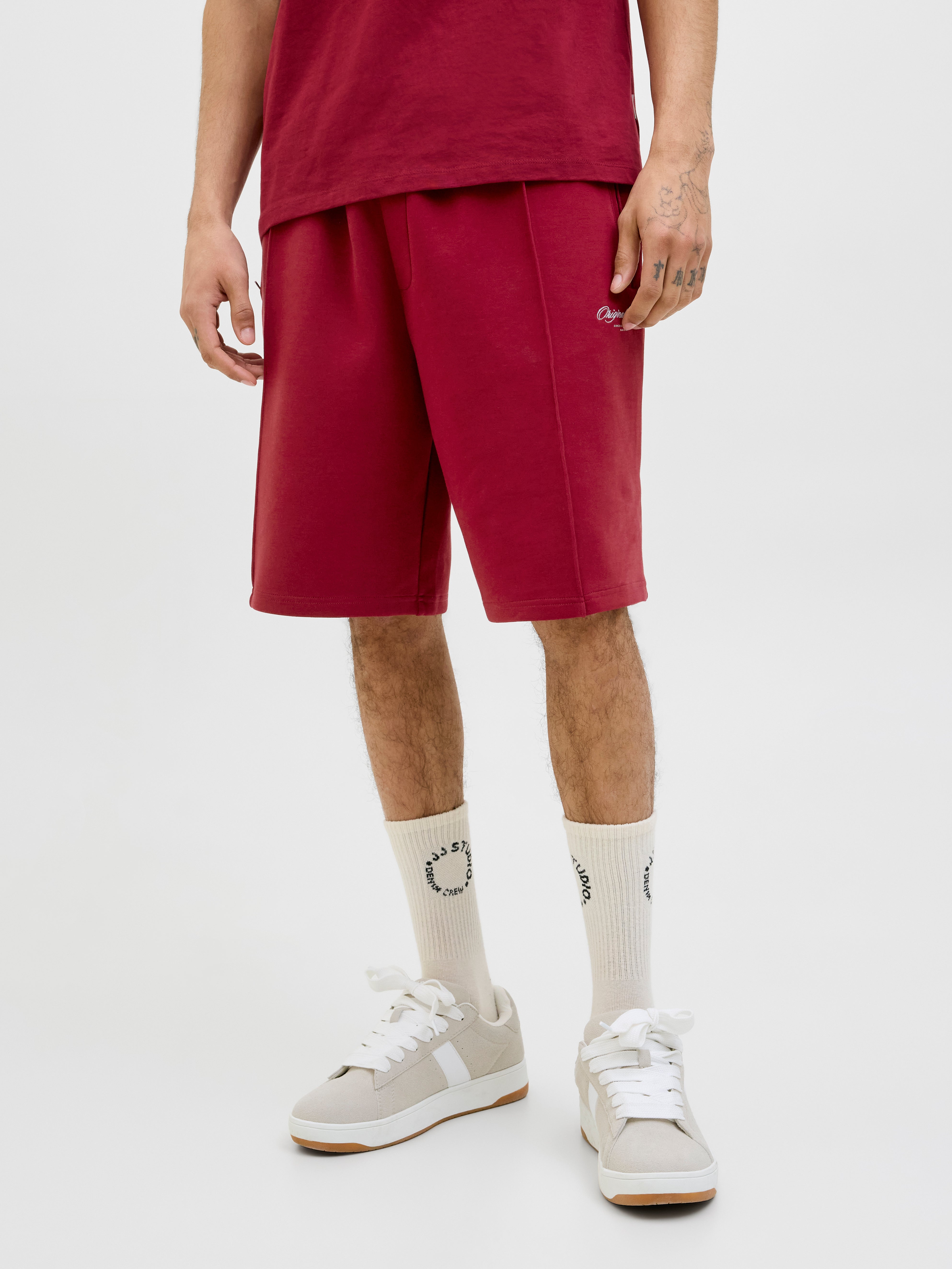Wide-Leg Fit Shorts | Dark Red | Jack & Jones®