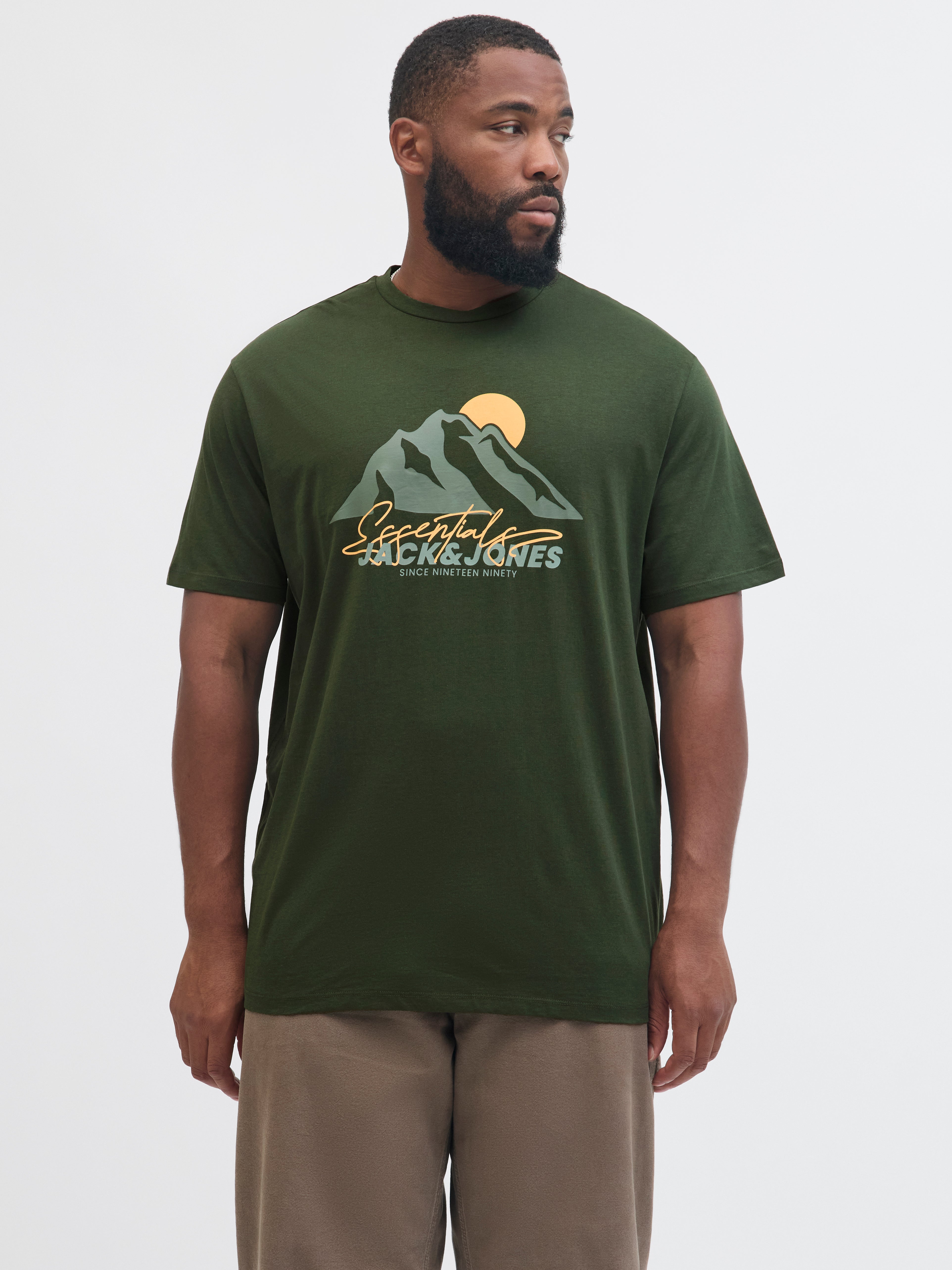 Thumbnail - Plus Size Gedruckt T-shirt