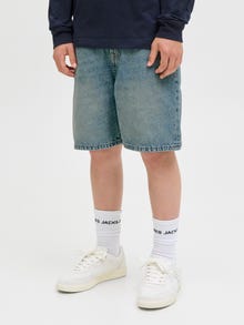 Jack & Jones Laisvas kirpimas Džinsiniai šortai Jaunimui -Blue Denim - 12285690
