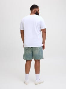 Jack & Jones Plius Laisvas kirpimas Džinsiniai šortai -Blue Denim - 12285691