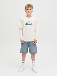 Jack & Jones Loose Fit Kavbojke kratke hlače Mladinci -Blue Denim - 12285698