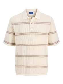 Jack & Jones Megztas polo -Sea Salt - 12286188
