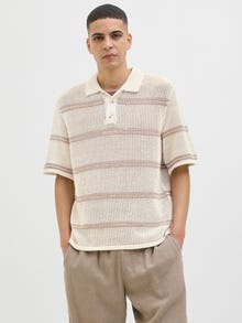 Jack & Jones Megztas polo -Sea Salt - 12286188