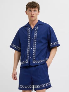 Jack & Jones Loose Fit Shirt -Ocean Cavern - 12286190