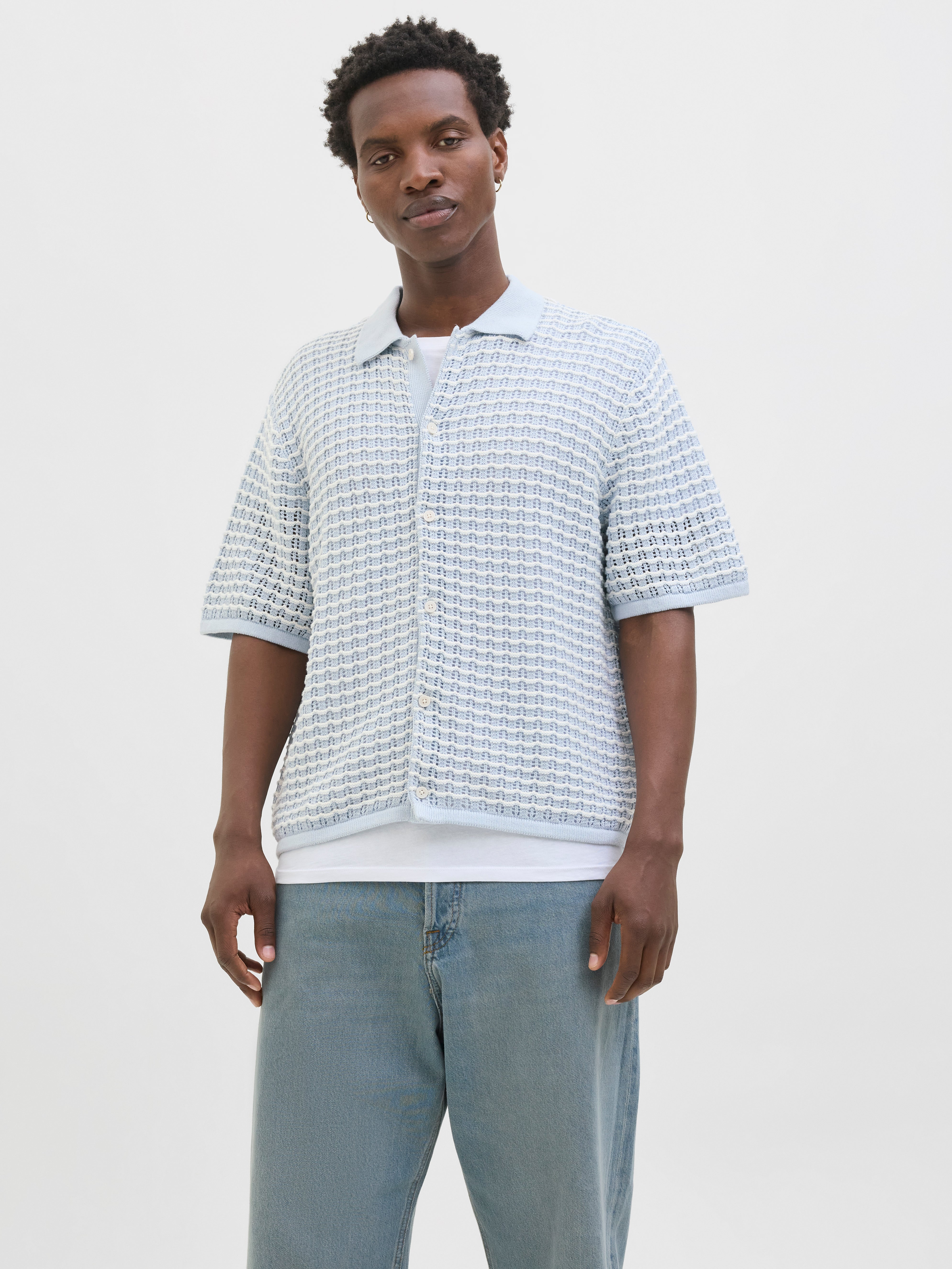 Knitted polo | Medium Blue | Jack & Jones®