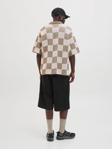 Jack & Jones Dzianinowe polo -Desert Taupe - 12286201