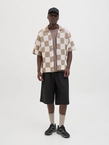 Jack & Jones Dzianinowe polo -Desert Taupe - 12286201