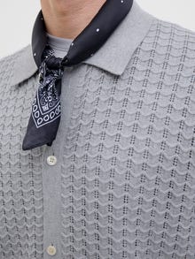 Jack & Jones Knitted polo -Light Grey Melange - 12286252