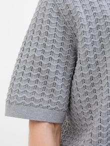 Jack & Jones Knitted polo -Light Grey Melange - 12286252