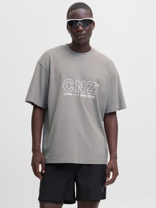 Jack & Jones Round Neck -Gray Flannel - 12286300