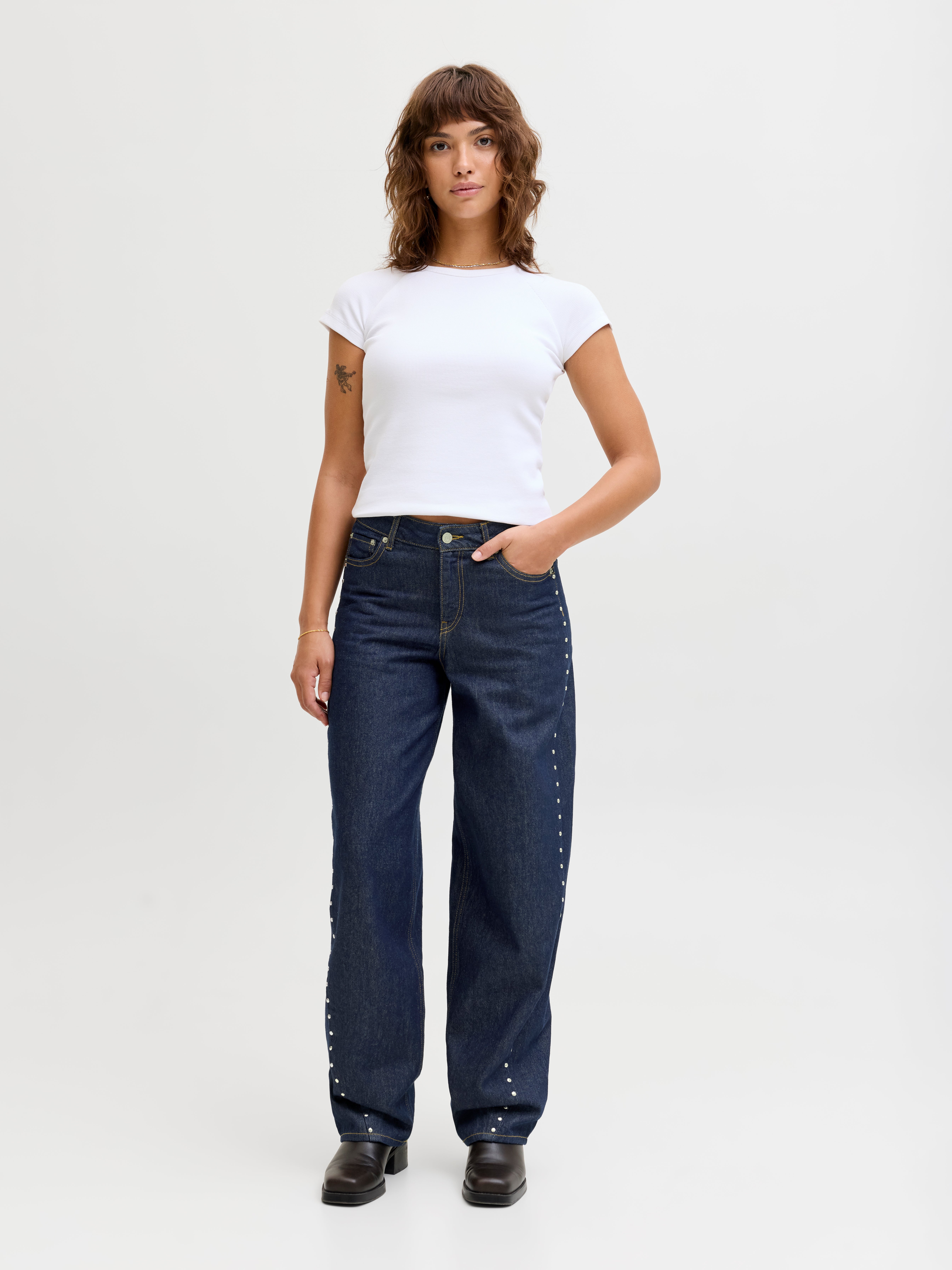 JXFUJI IVY BARREL MW JEANS R295 DNM | Dark Blue | JJXX®