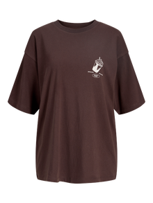 JJXX JXMILLOW μπλουζάκι -Seal Brown - 12286638