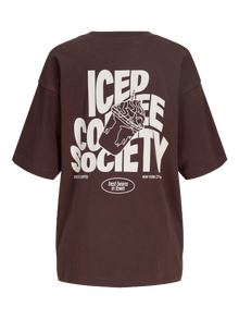 JJXX JXMILLOW μπλουζάκι -Seal Brown - 12286638