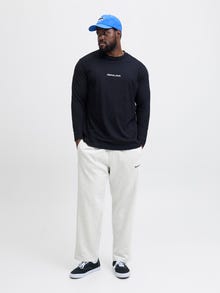Jack & Jones Plus Size Pantalon coupe décontractée Relaxed Fit -White Melange - 12287504