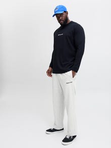 Jack & Jones Plus Size Pantalon coupe décontractée Relaxed Fit -White Melange - 12287504