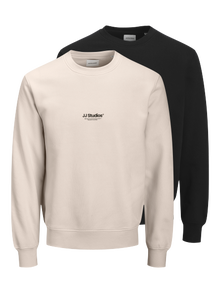 Jack & Jones 2-balení Mikiny -Black - 12287634