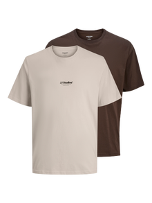 Jack & Jones 2-pak Majica -Moonbeam - 12287672